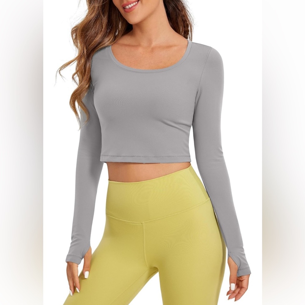 NWT CRZ YOGA Butterluxe Slim Fit Crop Top